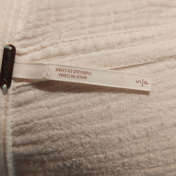 Free People All About The Feels White Oversized Top Sz S - Picture 9 of 10